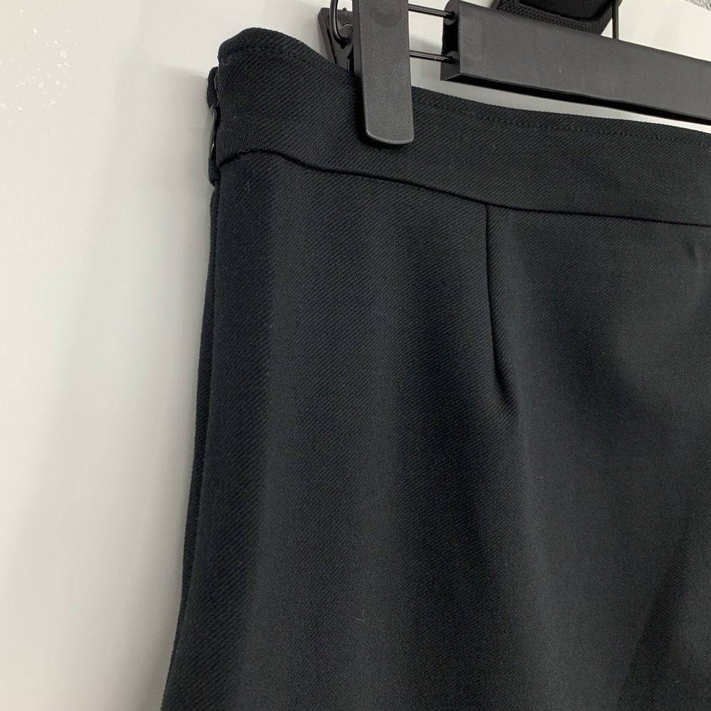 Banana Republic Skirt Womens 6 Black Mini Faux Wrap Asymmetrical Button Detail - Picture 10 of 12